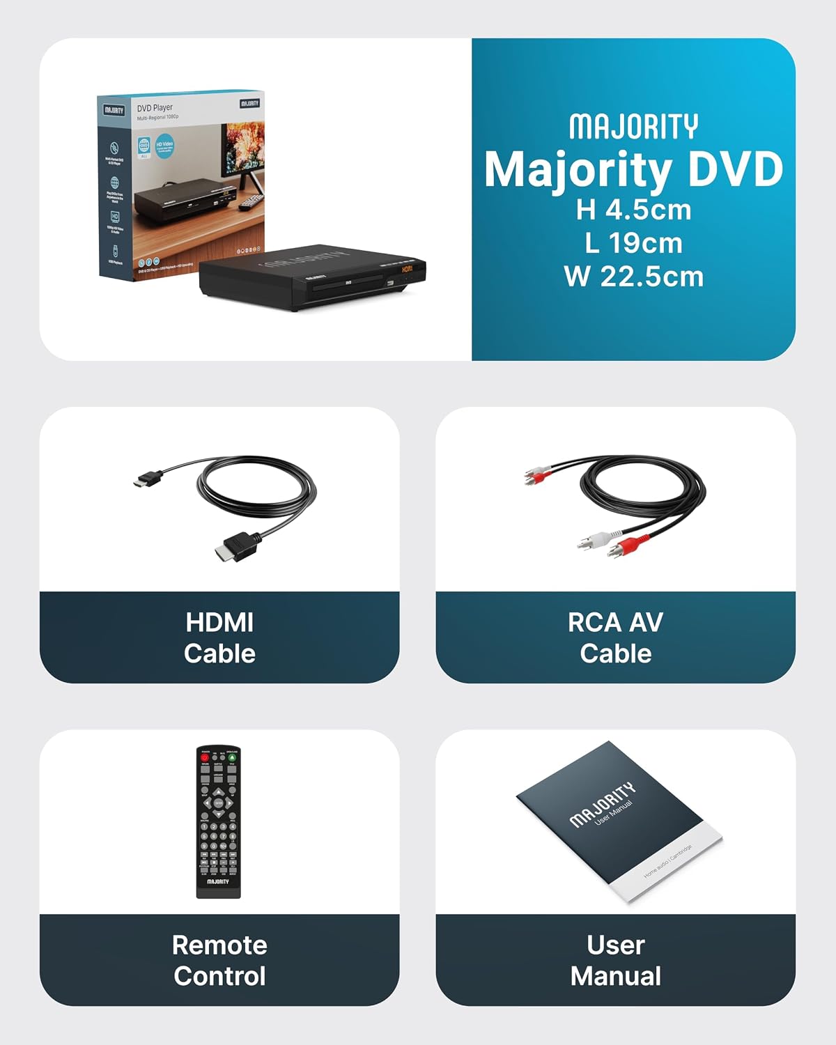 MAJORITY DVD Player (Region-Free, 1080p HDMI Upscaling) photo 6